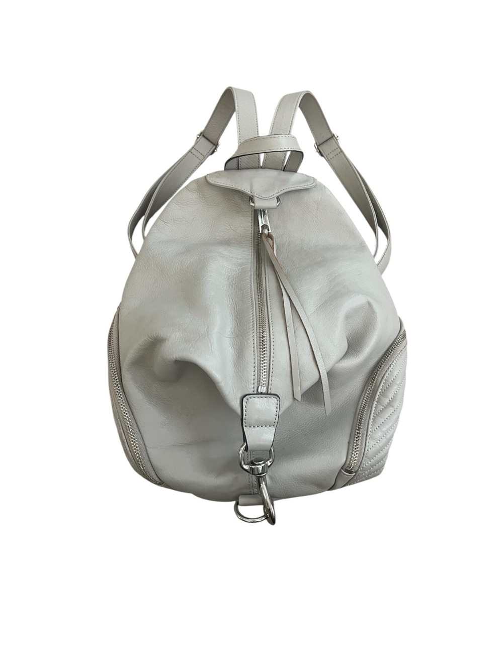 Rebecca Minkoff light Gray Pebbled Leather Backpack